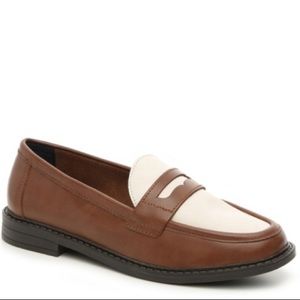 WOMENS Brown & White Cole Haan Pinch Loafters